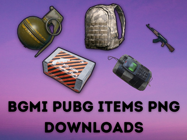 BGMI PUBG Items PNG Downloads